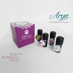 Arya HD - Pack Oli Organique - Set 4 oli essenziali da 5 ml 100% Made in Thailand (AROMI ORGANICI). (VIOLA)