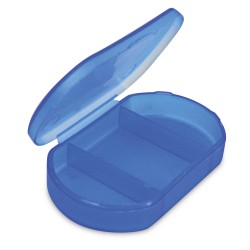 T-Pill Ovale Blu - 3 Scomparti (Portapillole Tascabile)
