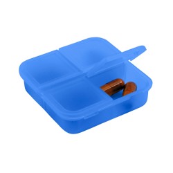 T-Pill Square Blu - 4 Scomparti (Tascabile)