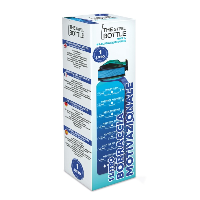 The Steel Bottle – Thermoflasche MWB #3 Blue & Aquamarine (1L) - Image 2