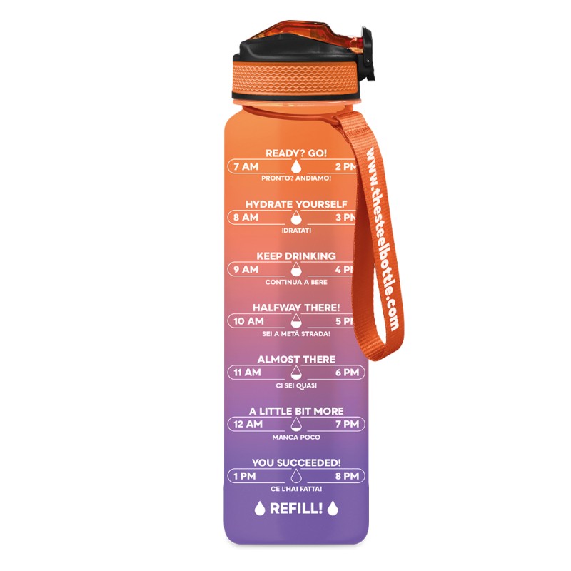 The Steel Bottle – Thermoflasche MWB #4 Purple & Peach (1L) - Image 1