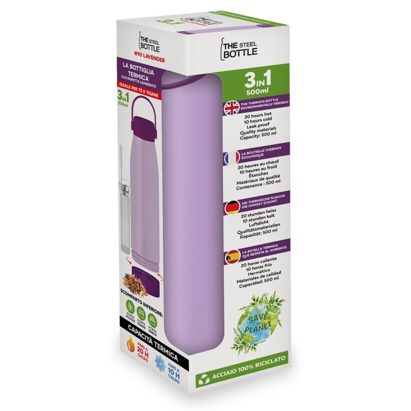The Steel Bottle – Thermoflaschen mit Infuser #90 Lavander - Image 2