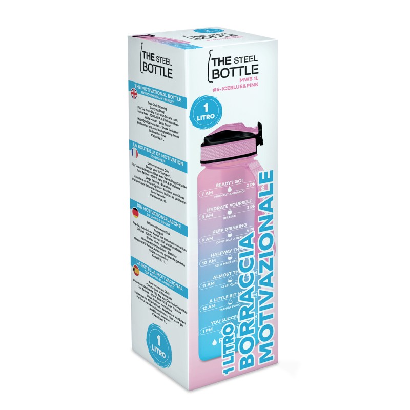 The Steel Bottle – Thermoflasche MWB #6 Ice Blue & Pink (1L) - Image 2